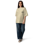 I bloom in weird conditions oversized t-shirt in Stone.
