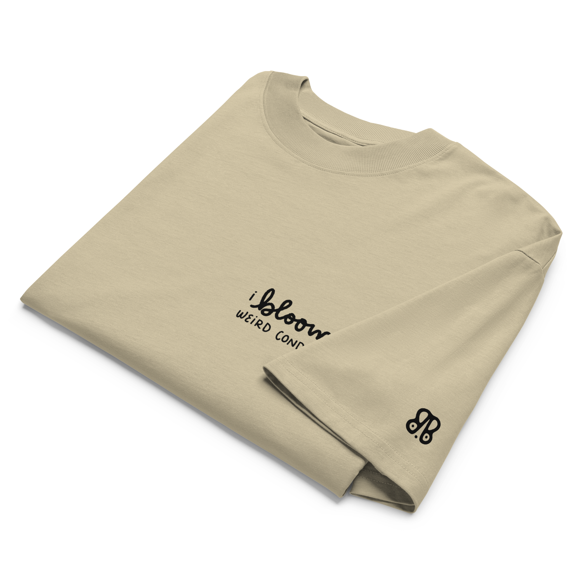 I bloom in weird conditions oversized t-shirt in Stone.