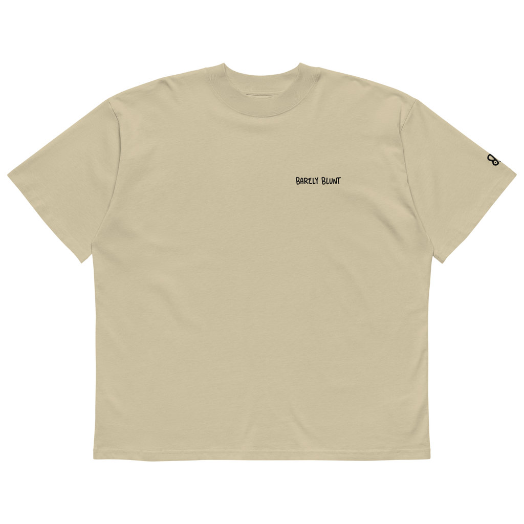 World's on fire oversized t-shirt in Stone.