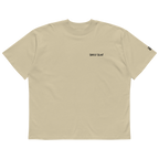 World's on fire oversized t-shirt in Stone.