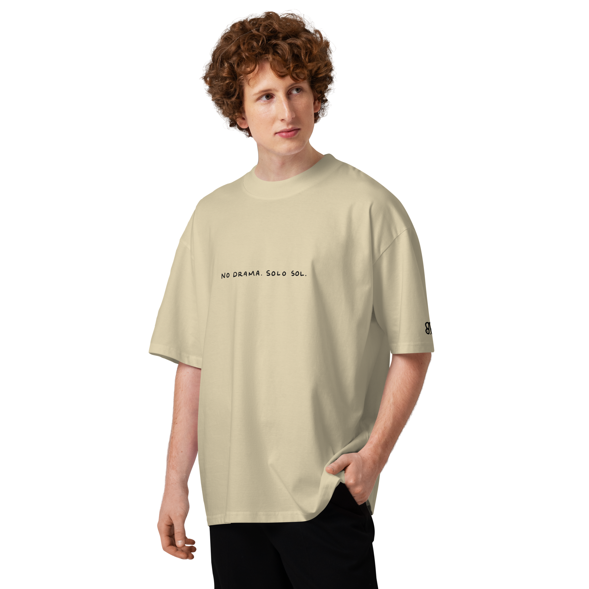 In my floral era oversized t-shirt in Stone.