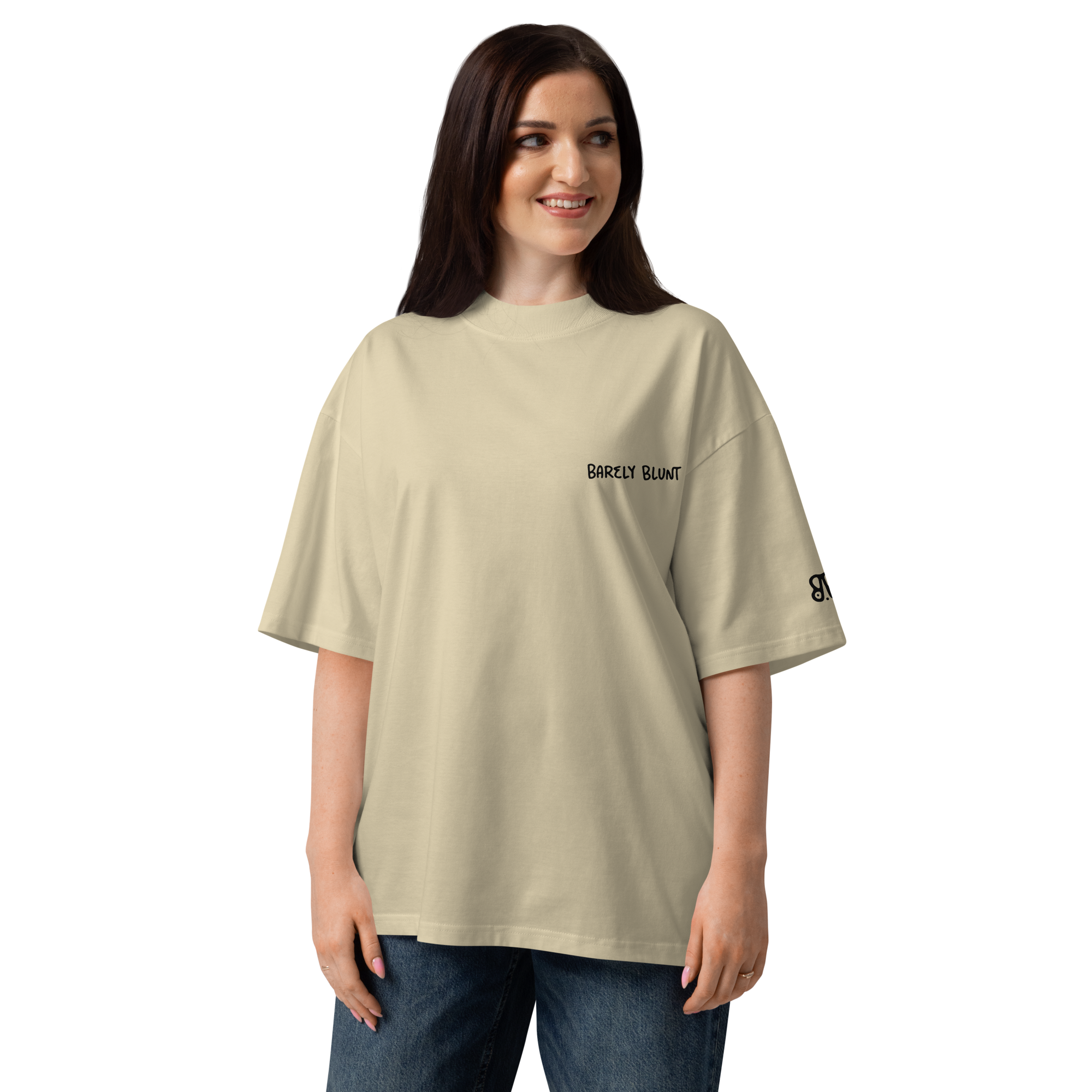World's on fire oversized t-shirt in Stone.