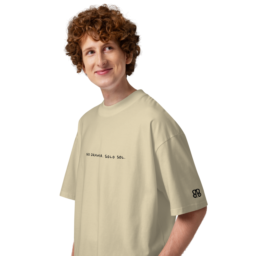 In my floral era oversized t-shirt in Stone.