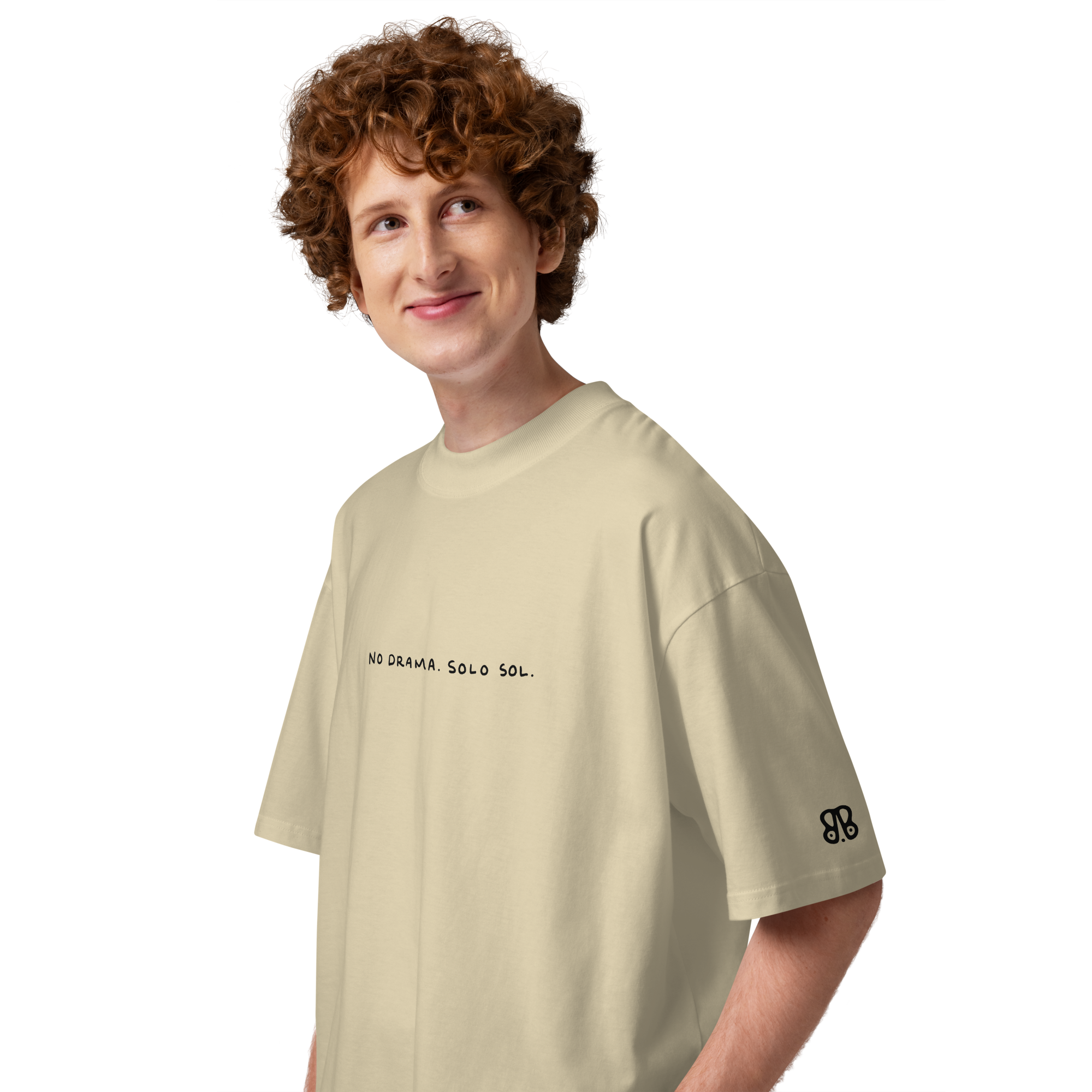 In my floral era oversized t-shirt in Stone.