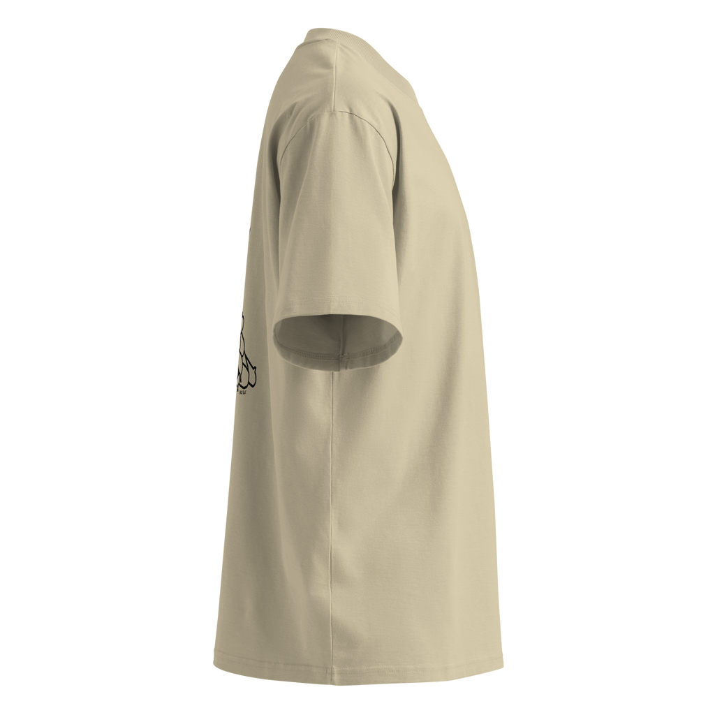 I bloom in weird conditions oversized t-shirt in Stone.