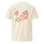 Running on sunshine premium t-shirt in Ivory.