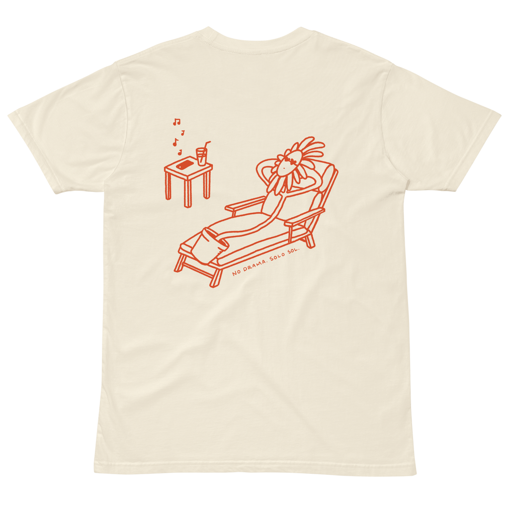 Running on sunshine premium t-shirt in Ivory.