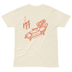 Running on sunshine premium t-shirt in Ivory.