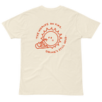 World's on fire premium t-shirt in Ivory.