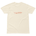 Running on sunshine premium t-shirt in Ivory.