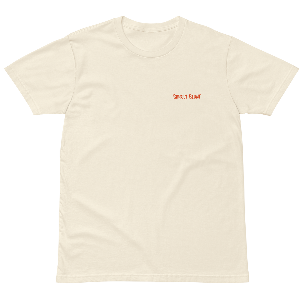 World's on fire premium t-shirt in Ivory.
