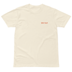 World's on fire premium t-shirt in Ivory.