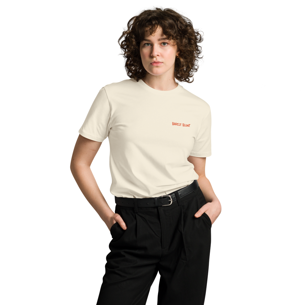 World's on fire premium t-shirt in Ivory.