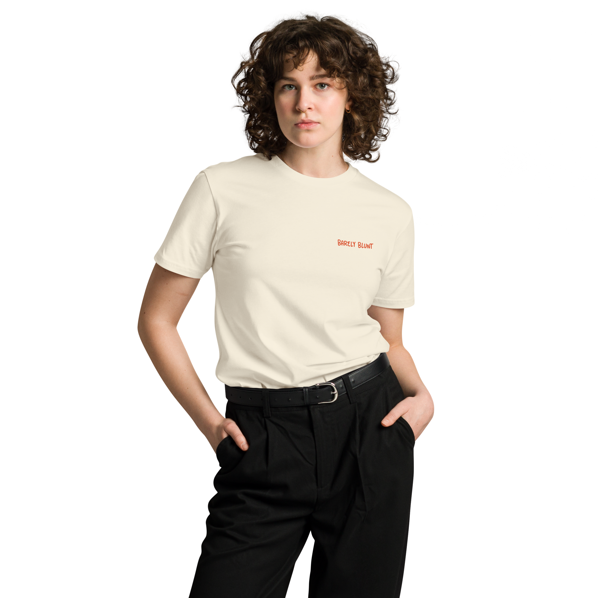 World's on fire premium t-shirt in Ivory.