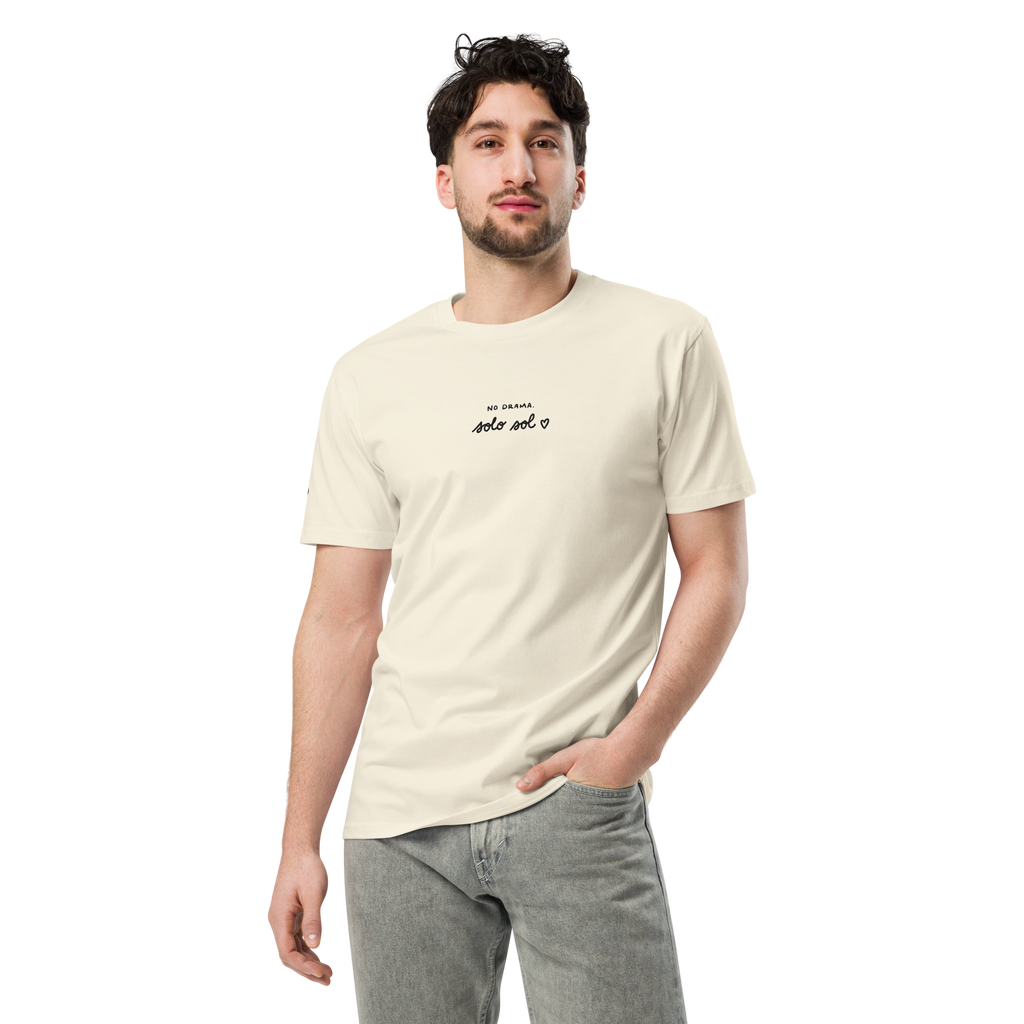 No Drama. Solo Sol ♥ premium t-shirt in Ivory.