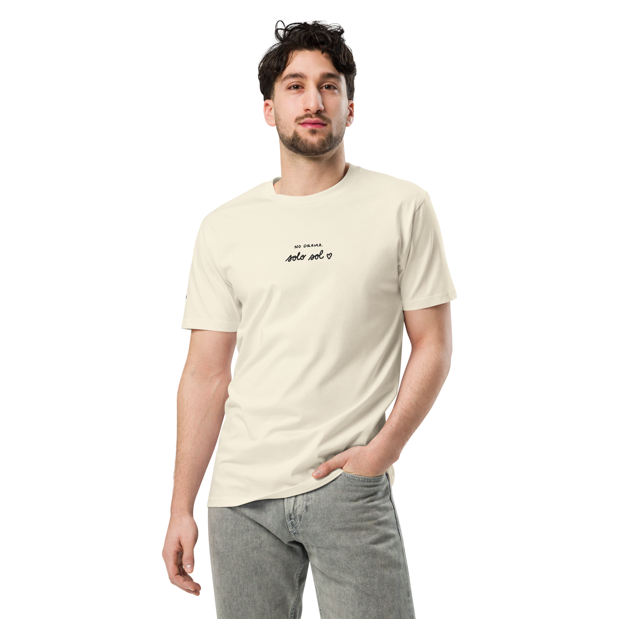 No Drama. Solo Sol ♥ premium t-shirt in Ivory.