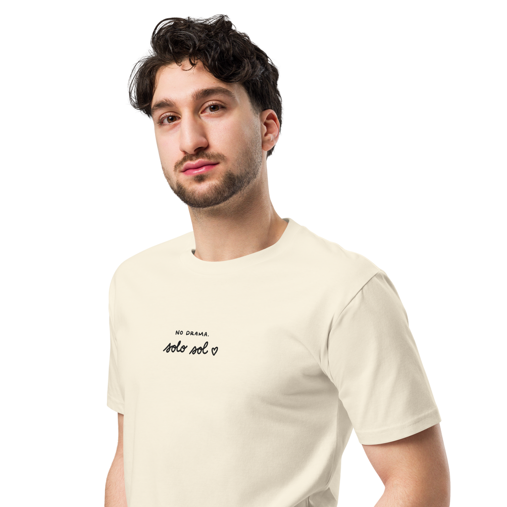 No Drama. Solo Sol ♥ premium t-shirt in Ivory.
