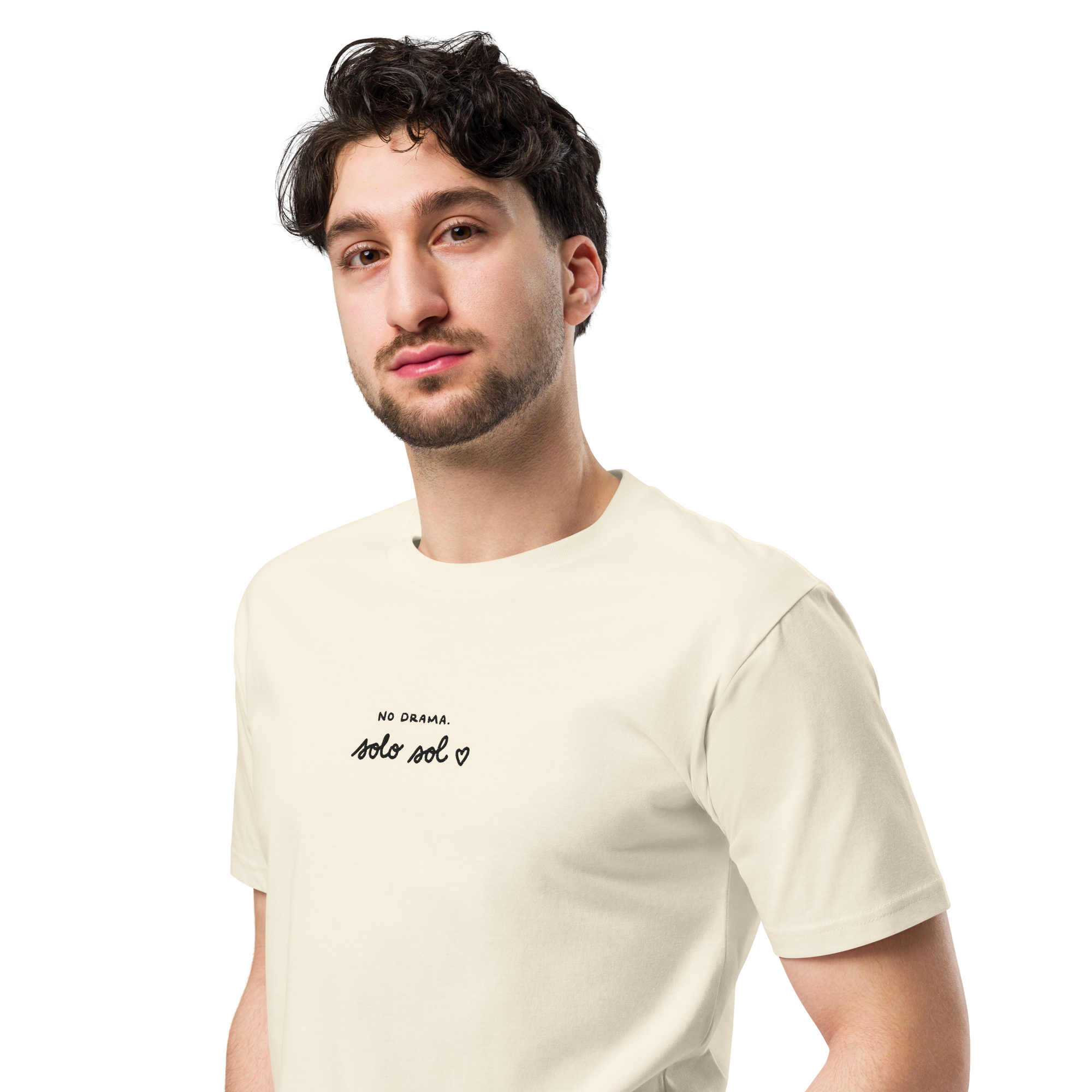 No Drama. Solo Sol ♥ premium t-shirt in Ivory.
