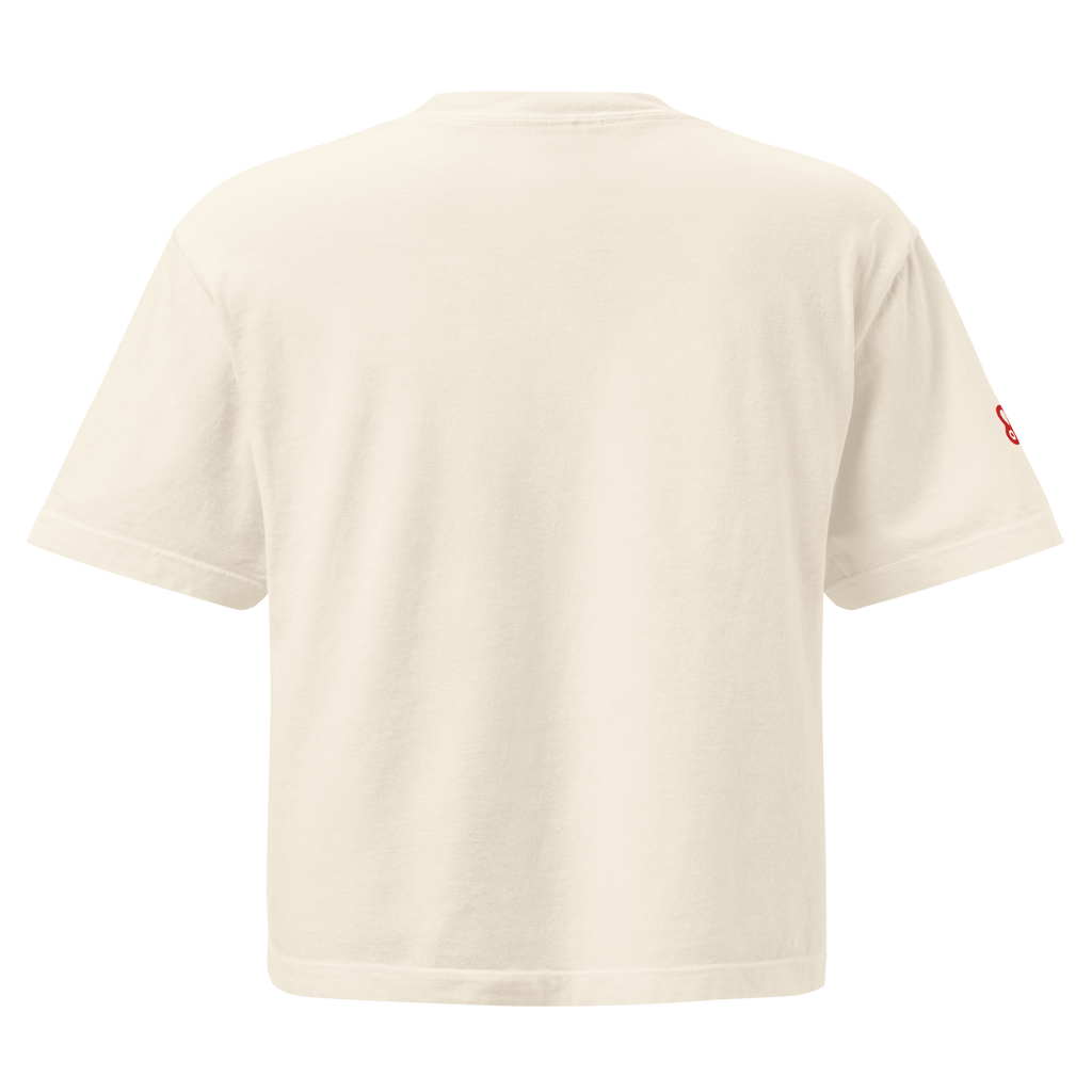 No Drama. Solo Sol ♥ women's boxy tee in Ivory.
