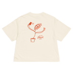In my floral era in women's heavyweight boxy tee in Ivory.