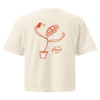 In my floral era in women's heavyweight boxy tee in Ivory.