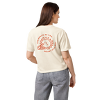 World's on fire women’s boxy tee in Ivory.
