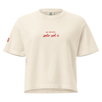 No Drama. Solo Sol ♥ women's boxy tee in Ivory.