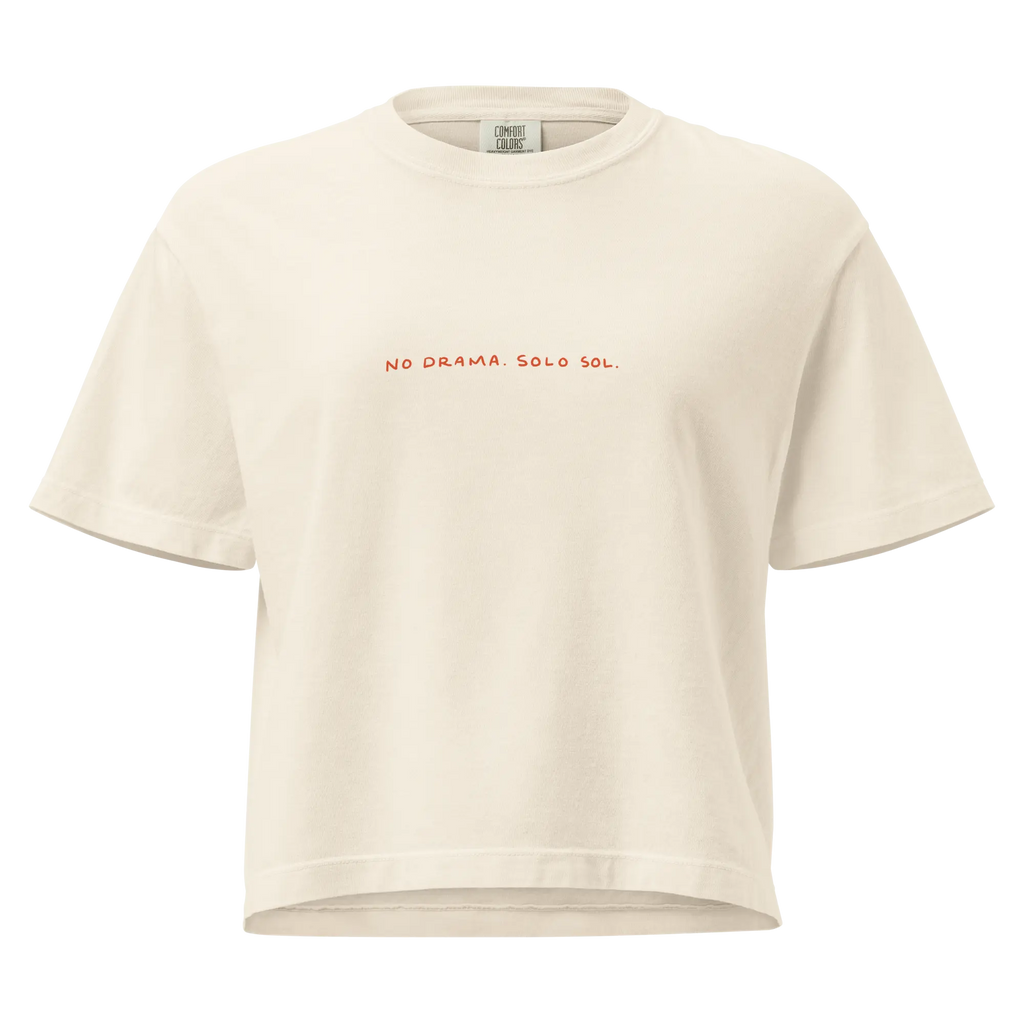 In my floral era in women's heavyweight boxy tee in Ivory.