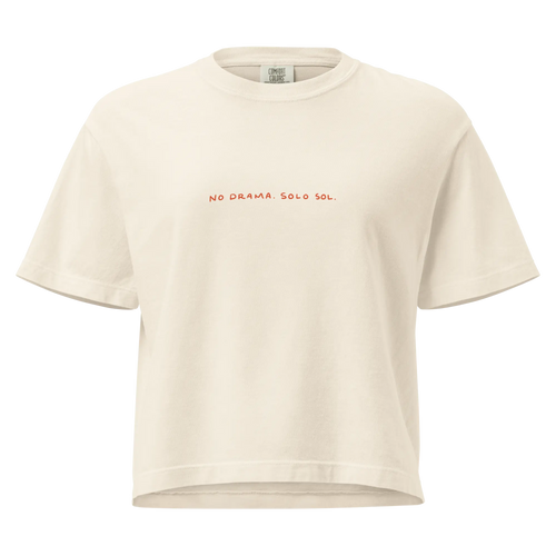 In my floral era in women's heavyweight boxy tee in Ivory.
