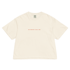 In my floral era in women's heavyweight boxy tee in Ivory.