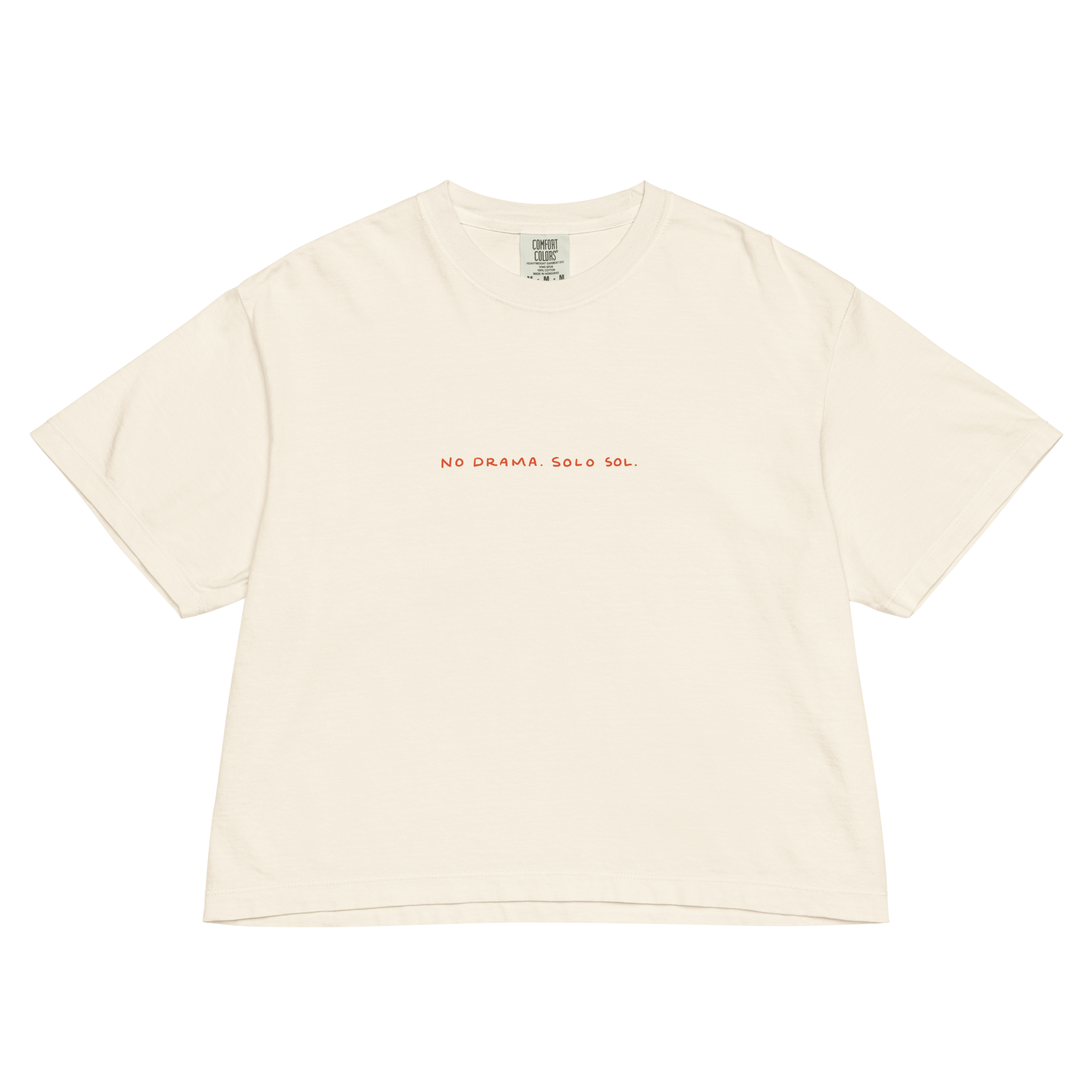 In my floral era in women's heavyweight boxy tee in Ivory.