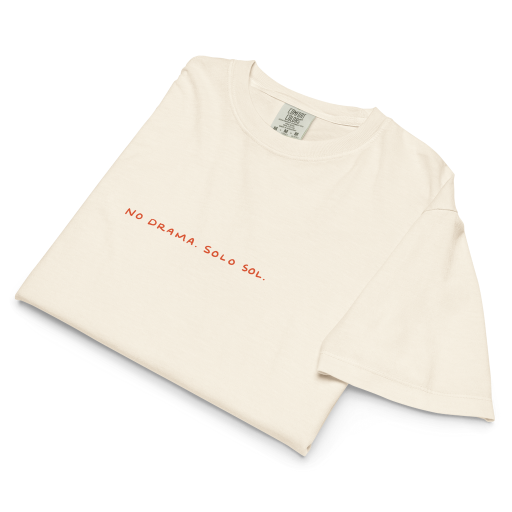 In my floral era in women's heavyweight boxy tee in Ivory.